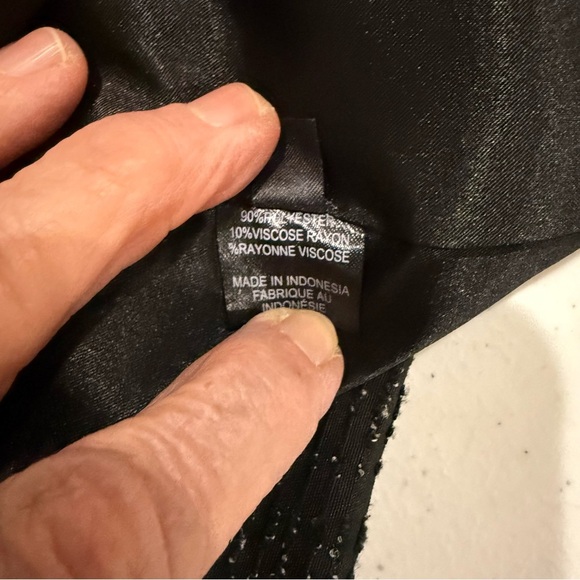 Tahari Long Jacket Black Tweed Duster Office Short Sleeve Career Women’s Size 8 - Picture 15 of 16